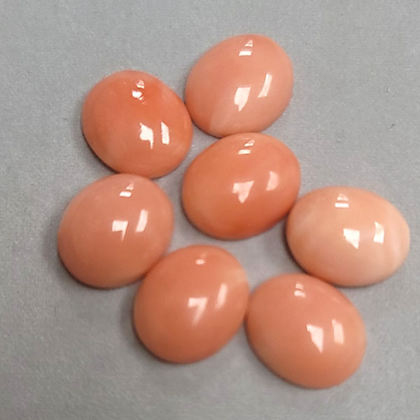 12x14MM OVAL CABOCHON  NATURAL PINK CORAL